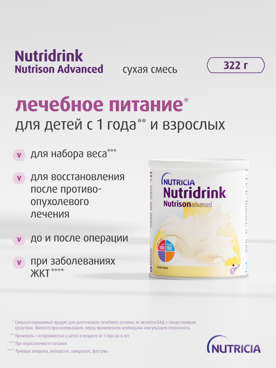 Нутридринк Нутризон Эдванст (cухая смесь*)/ Nutridrink Nutrison Advanced, изображение №4