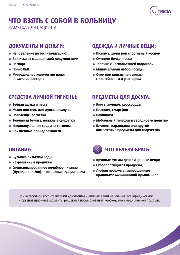 Памятка по питанию при лучевой терапии